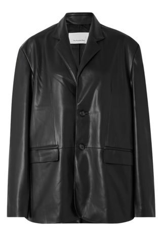 Olympia Faux Leather Blazer