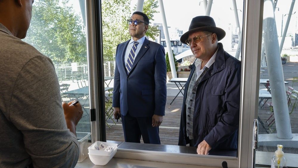 Harry Lennix and James Spader in The Blacklist