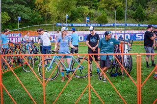 Brenna Wrye-Simpson in the mechanic pit