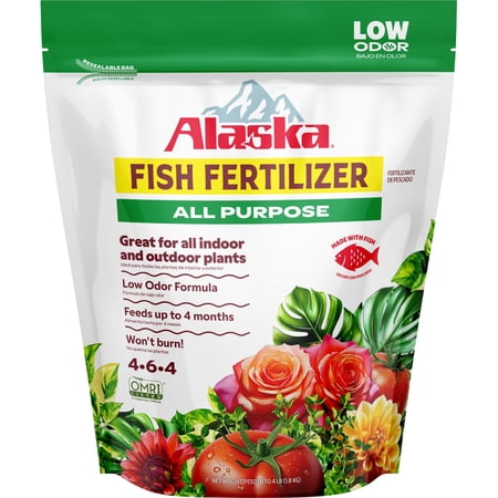 Alaska Fish Fertilizer All Purpose 4-6-4 Plant Food 4lb
