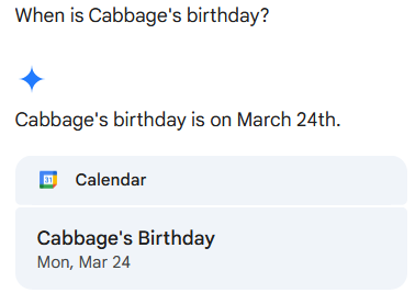 Google Calendar Gemini