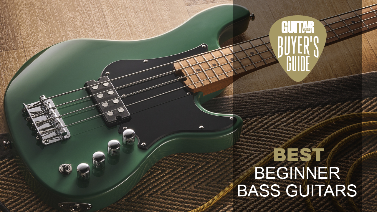 A Cort short scale bass guitar lying on a rug