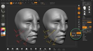 ZBrushCore screenshot shows two faces
