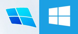New and old windows logos
