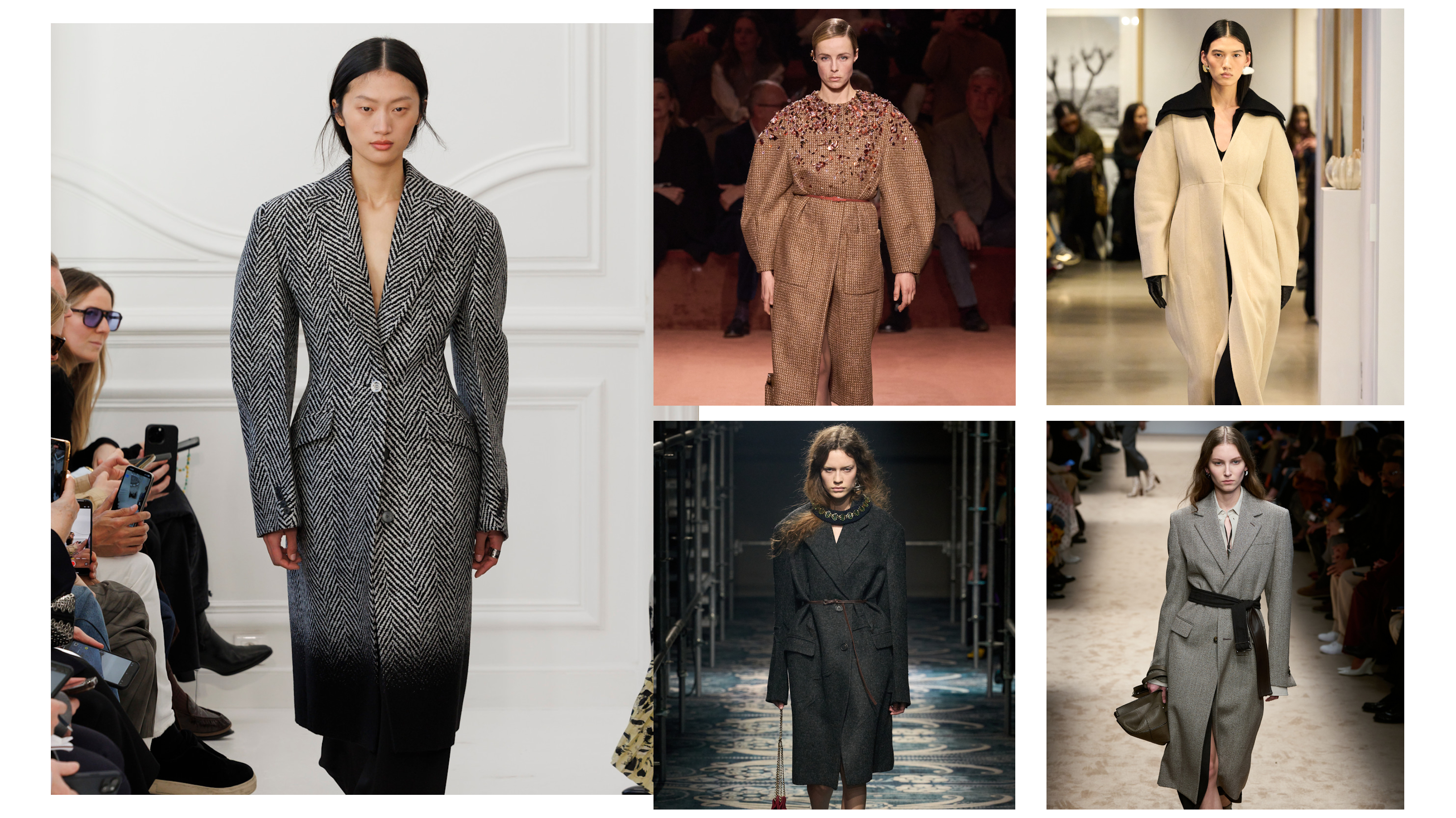 sculpted coats at Givenchy, Fendi, Ashlyn, Prada, and Tod&#039;s Fall 2025 runway