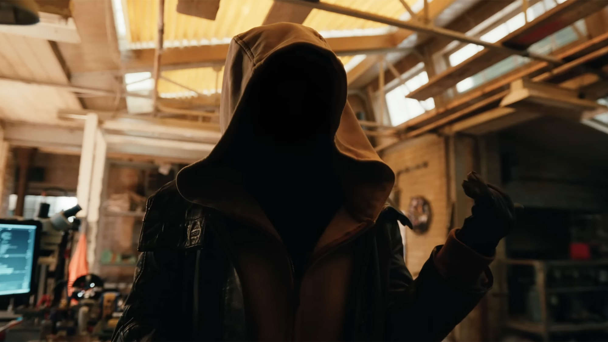 Sadie Sink blacking out her character in Spider-Man: Brand New Day. She is standing in an office building.
