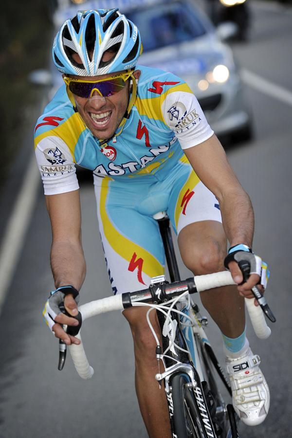 Alberto Contador (Astana) goes for the win on stage 3 of the Volta ao Algarve.