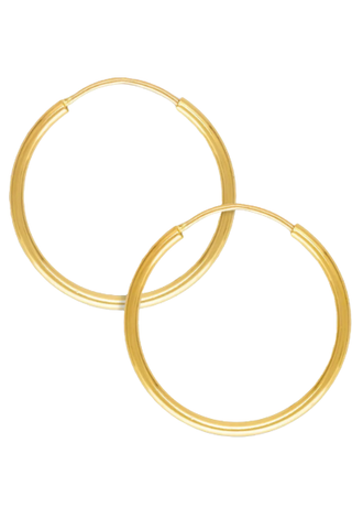 Rellery 14k Solid Gold Hoop Earrings - Small 15mm