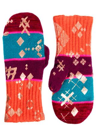 Lauren McCalmont for ASOS foil print mittens, £25