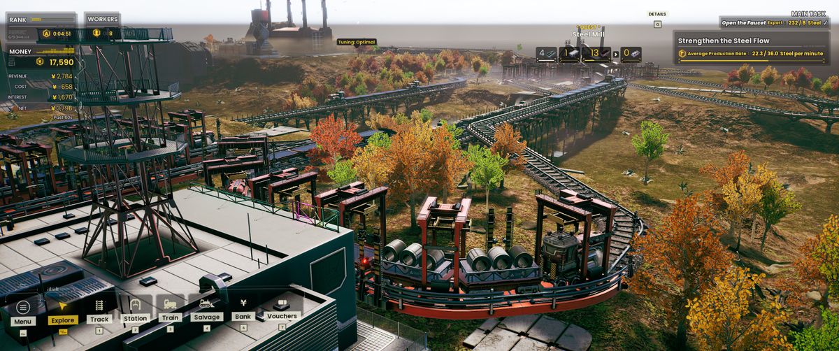 Railgrade train strategy