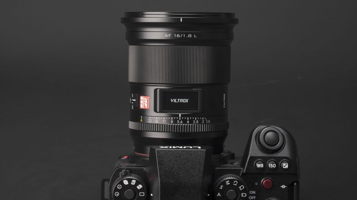 Viltrox AF 16mm f/1.8 lens on a camera