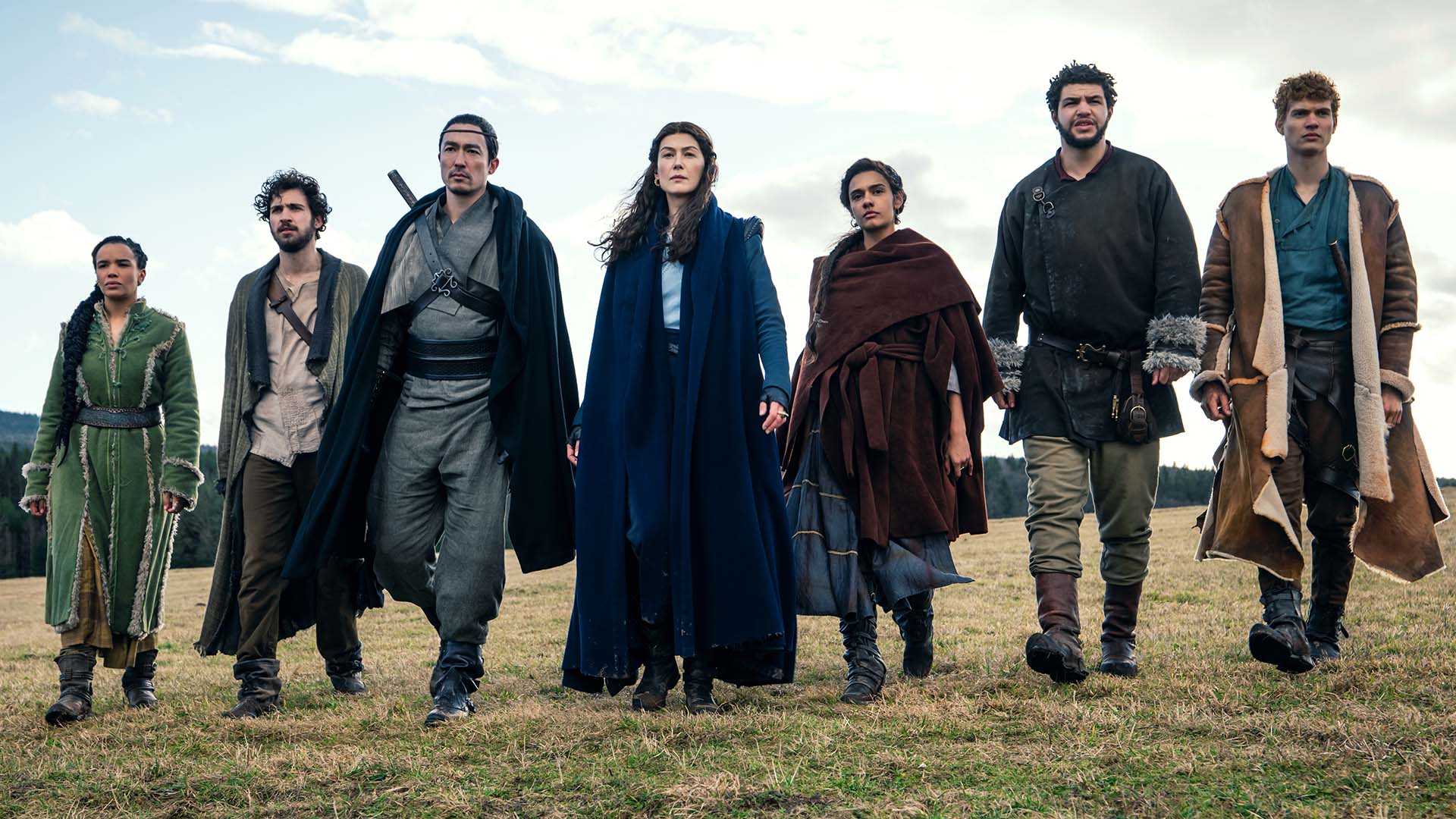 First Look! Amazon's 'The Wheel Of Time' with Rosamund Pike leading the way as Moiraine Damodred (centre).