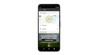Search for locations in komoot's mobile view