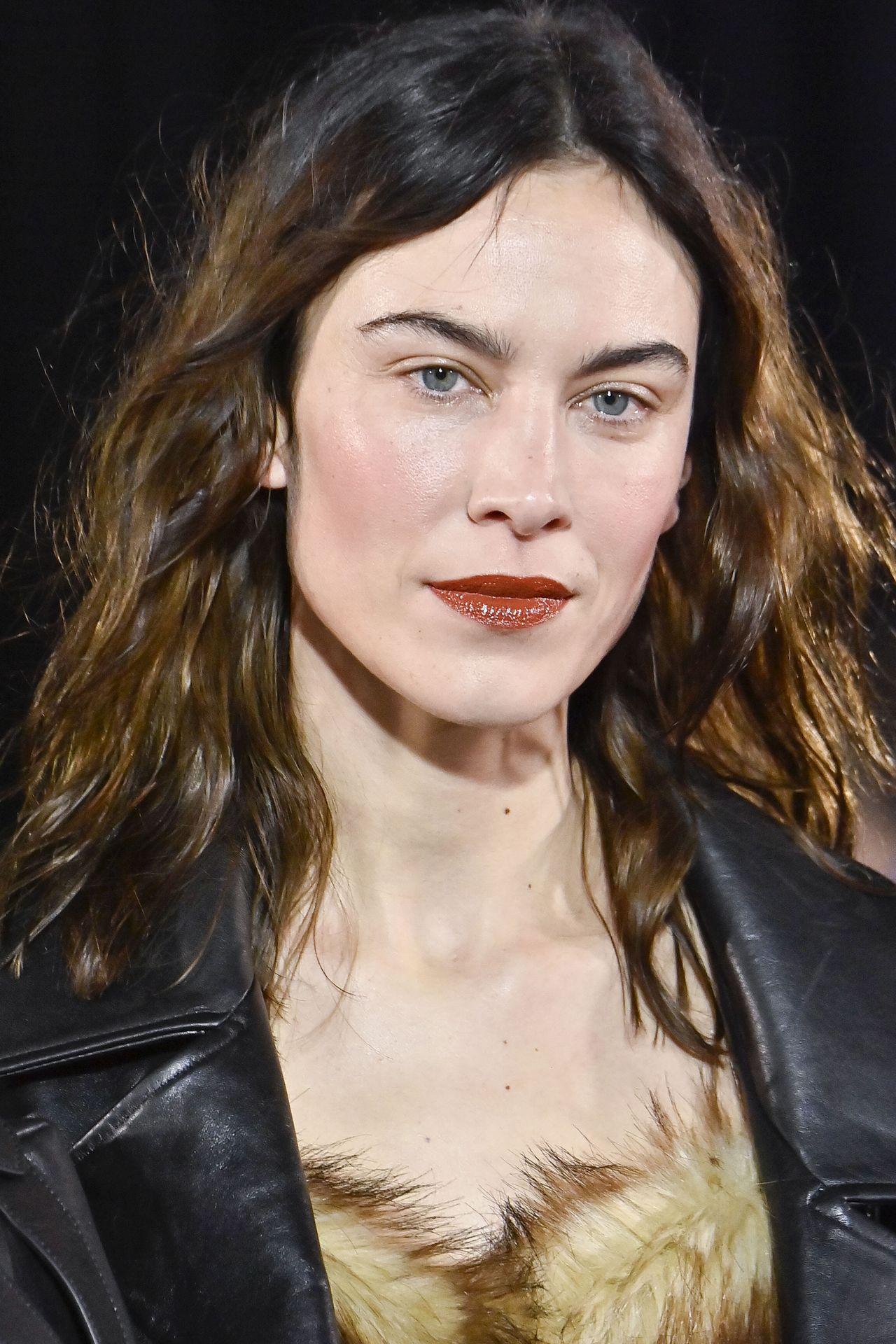 Alexa Chung walking for Simone Rocha A/W 2025