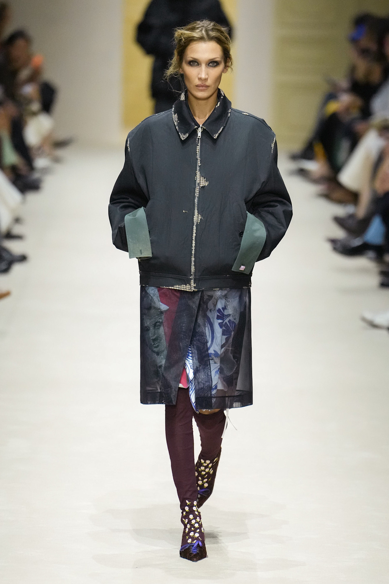 A runway look from the Prada Fall 2026 collection