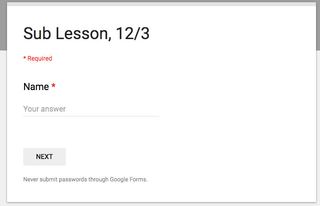 Google Forms Lesson Screenshot