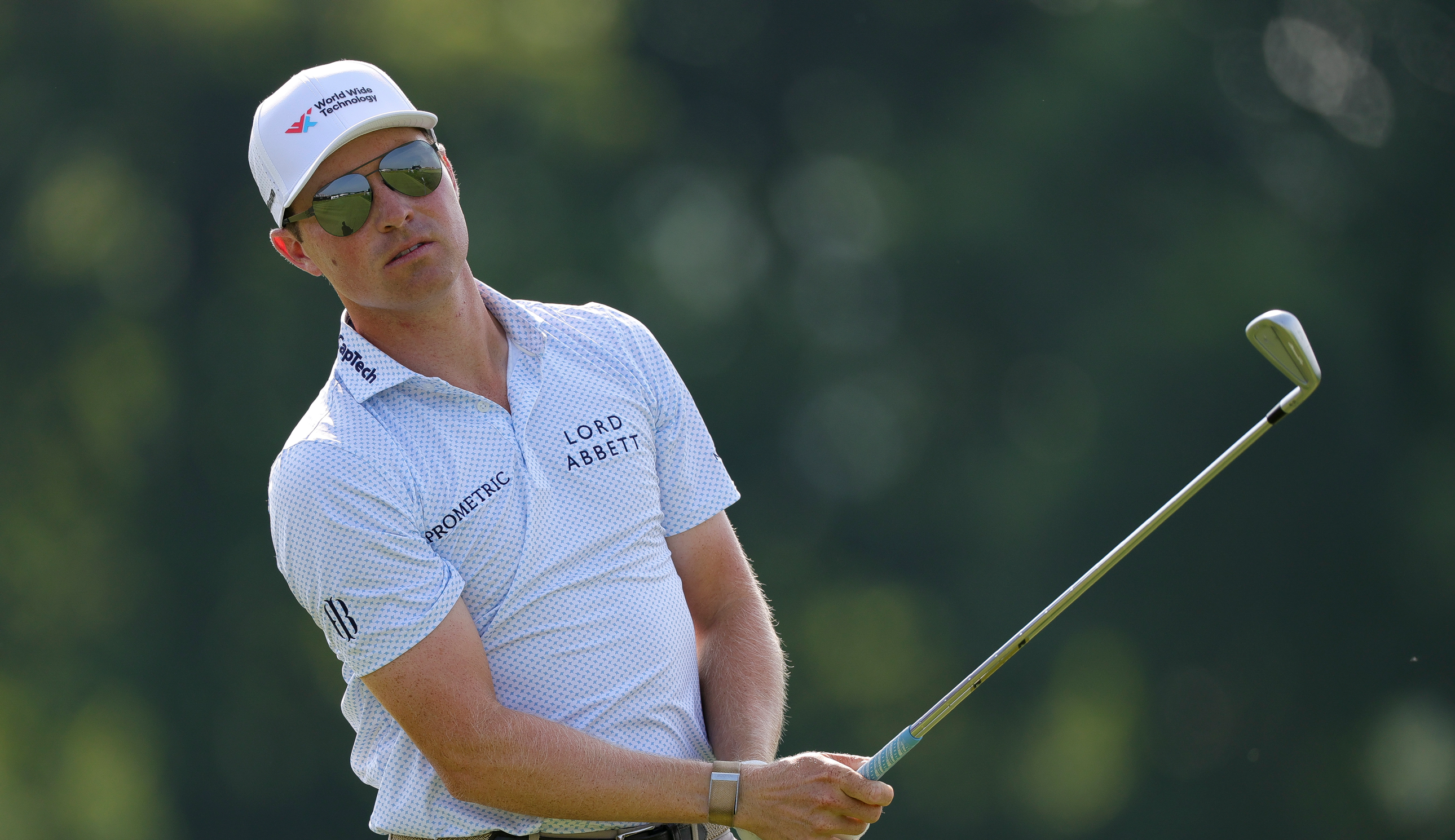 Ben Griffin hits an iron shot
