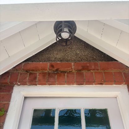 old light in porch