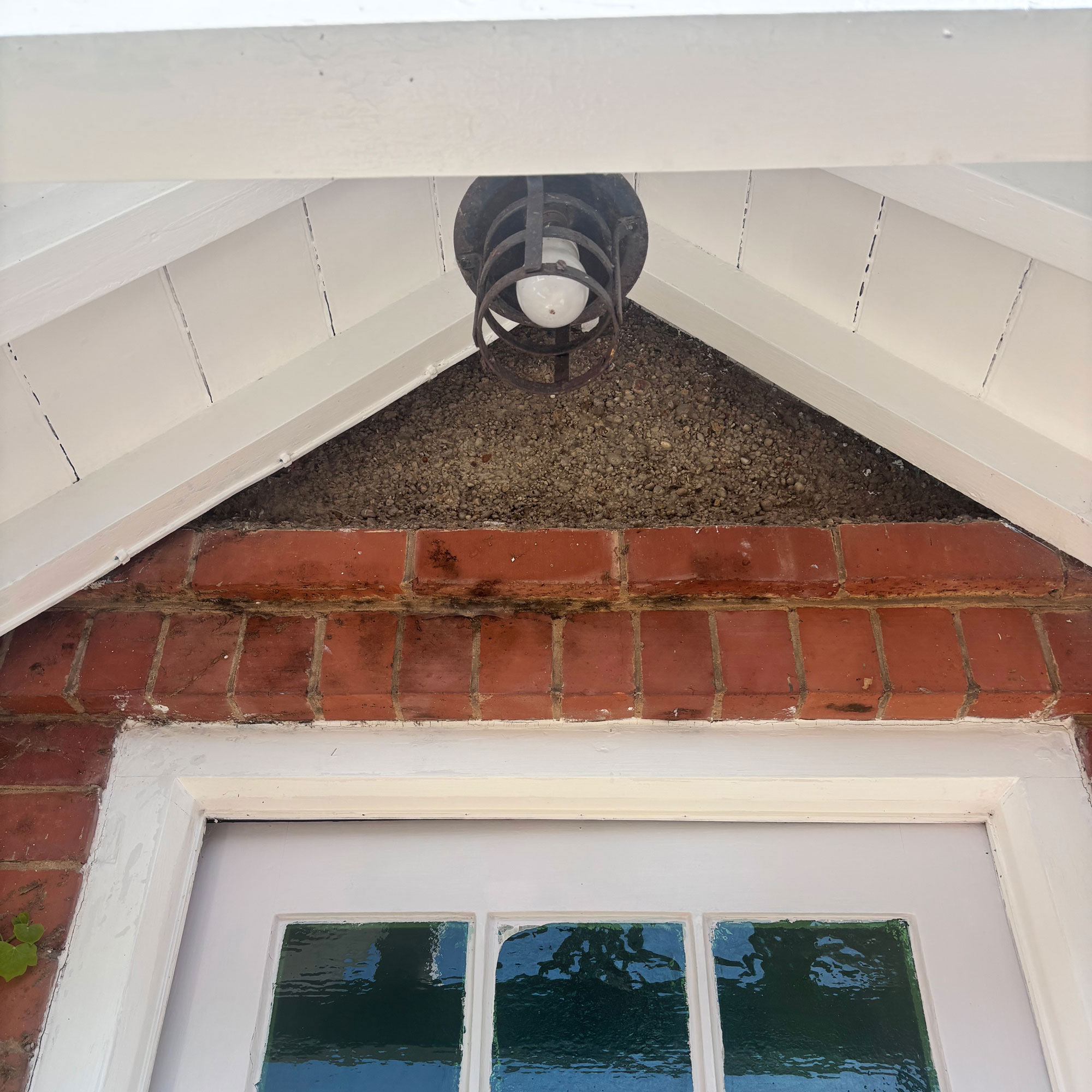 old light in porch