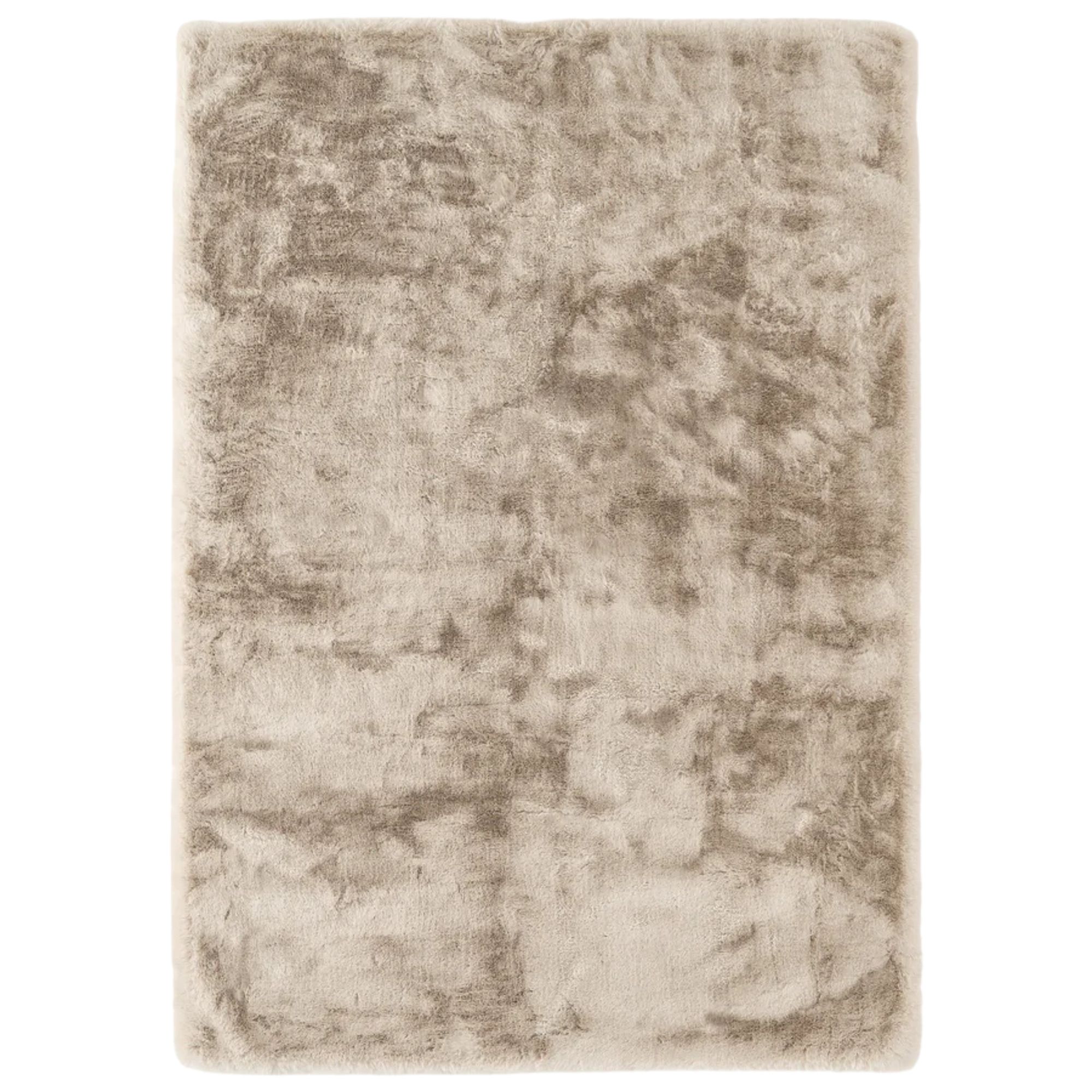 Westwing Collection, Hand-Woven Faux Fur Rug Salla in Beige