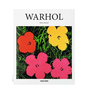 Warhol coffee table book with flowers