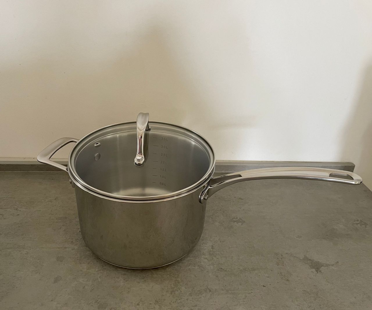 M&amp;S 5-piece Stainless Steel Pan Set deep saucepan