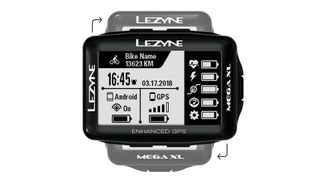 Lezyne Mega XL GPS on white background