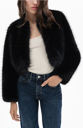 Boleta Faux Fur Crop Jacket