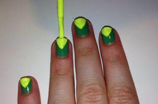 Brazil flag nails