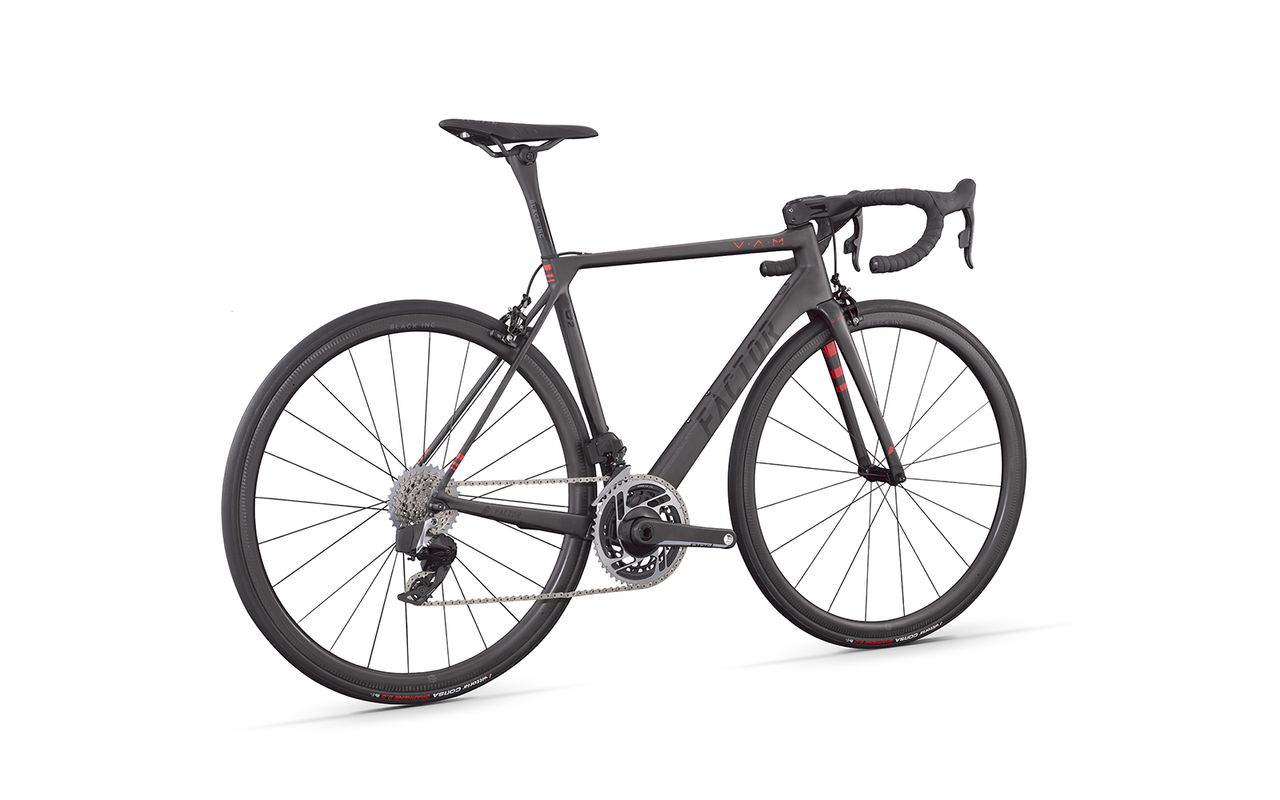Factor says the frame weighs under 700g in an unspecified size