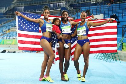 Team USA sweeps the women 100m hurdles in Rio Olympics