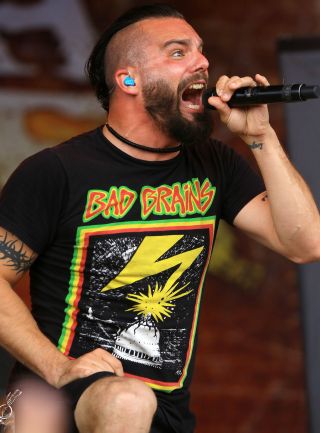 Killswitch Engage's Jesse Leach at Rocklahoma on May 23, 2014 in Pryor, Oklahoma.