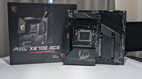 MSI MEG X670E Ace motherboard and box