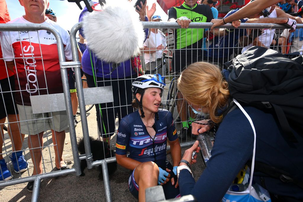 Elisa Longo Borghini after stage 7 of the Tour de France Femmes