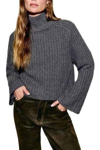 Brooke Cashmere Cropped Turtleneck