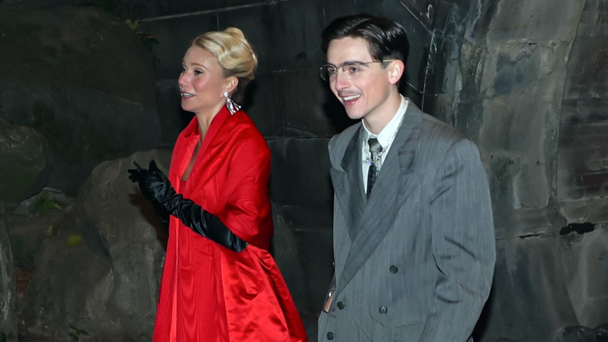 Gwyneth Paltrow and Timoth&amp;eacute;e Chalamet filming &#039;Marty Supreme&#039; in New York