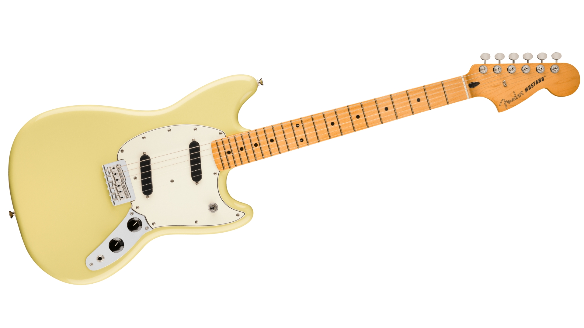A Fender Player II Mustang electric guitar