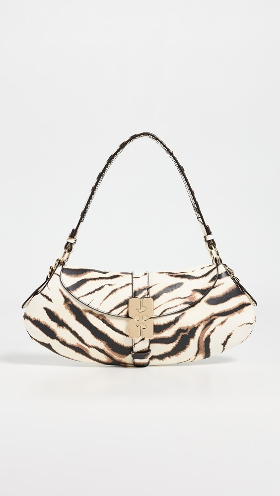 Kat Zebra Shoulder Bag - Egret