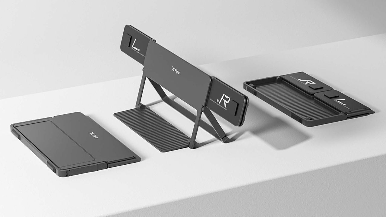 The three parts that make up the JSAUX FlipGo Horizon accessory.