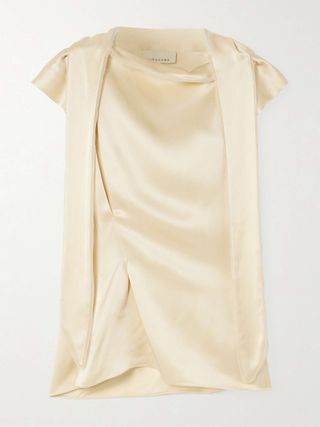 Arya Draped Satin Blouse