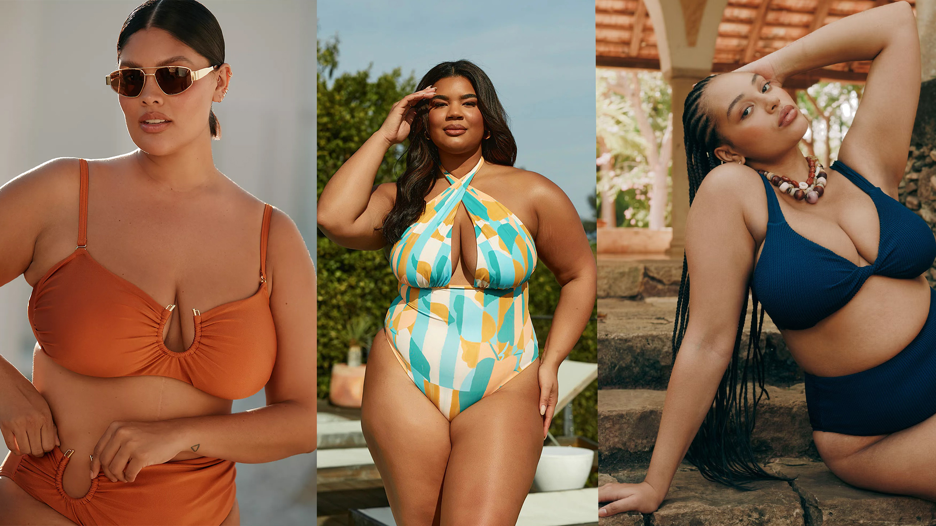 models wear a cute swimsuit outdoors
