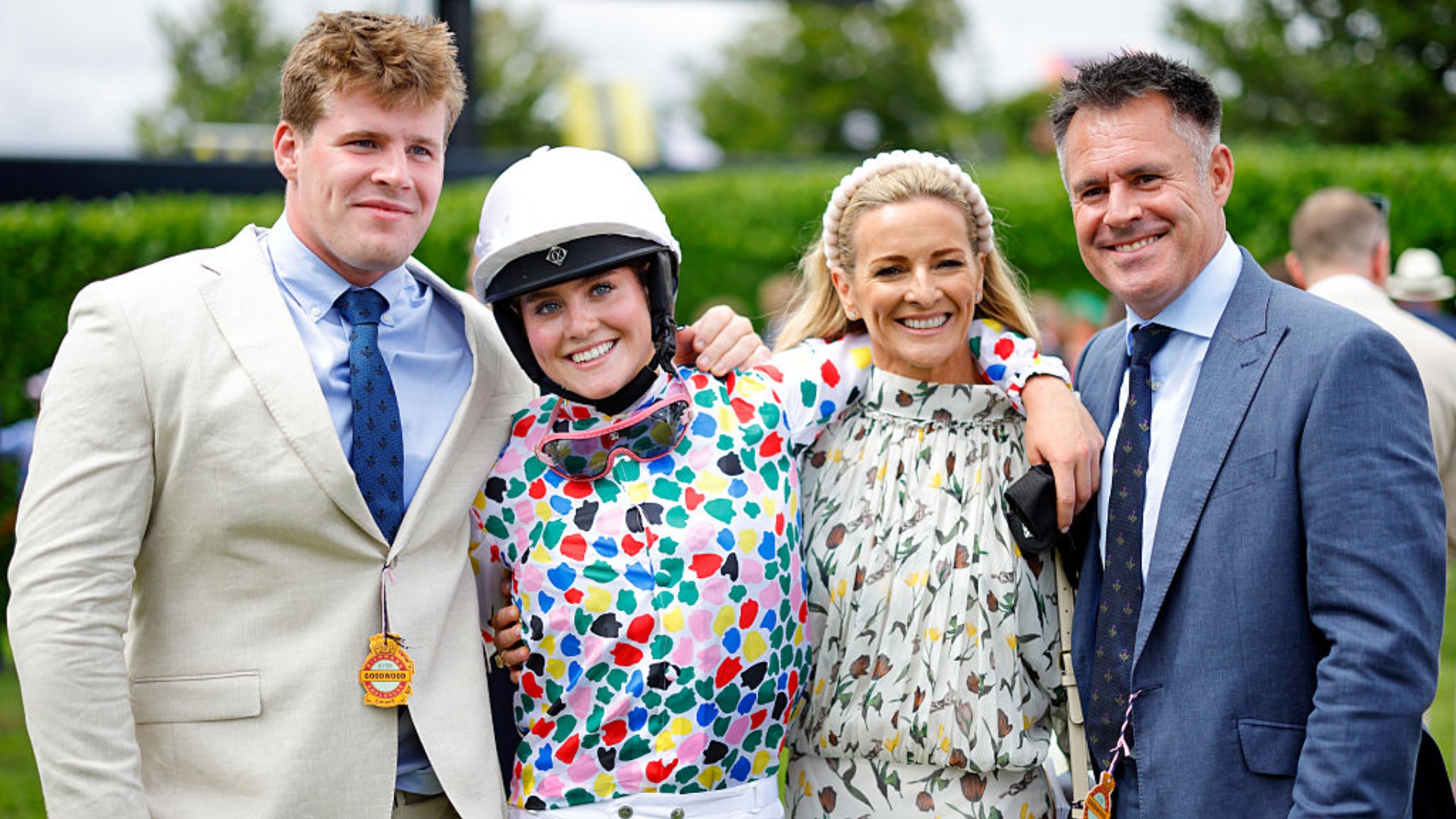 Gabby Logan and Kenny Logan with their children, Reuben and Lois