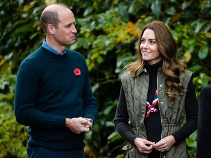 Prince William, Duke of Cambridge and Catherine, Duchess of Cambridge during a visit to Alexandra Park Sports Hub on day two of COP26