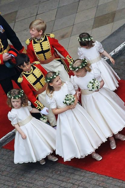 Kate had four bridesmaids and Prince William had two pageboys.