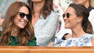 Catherine, Princess of Wales and Pippa Middleton in the Royal Box on Centre Court at Wimbledon