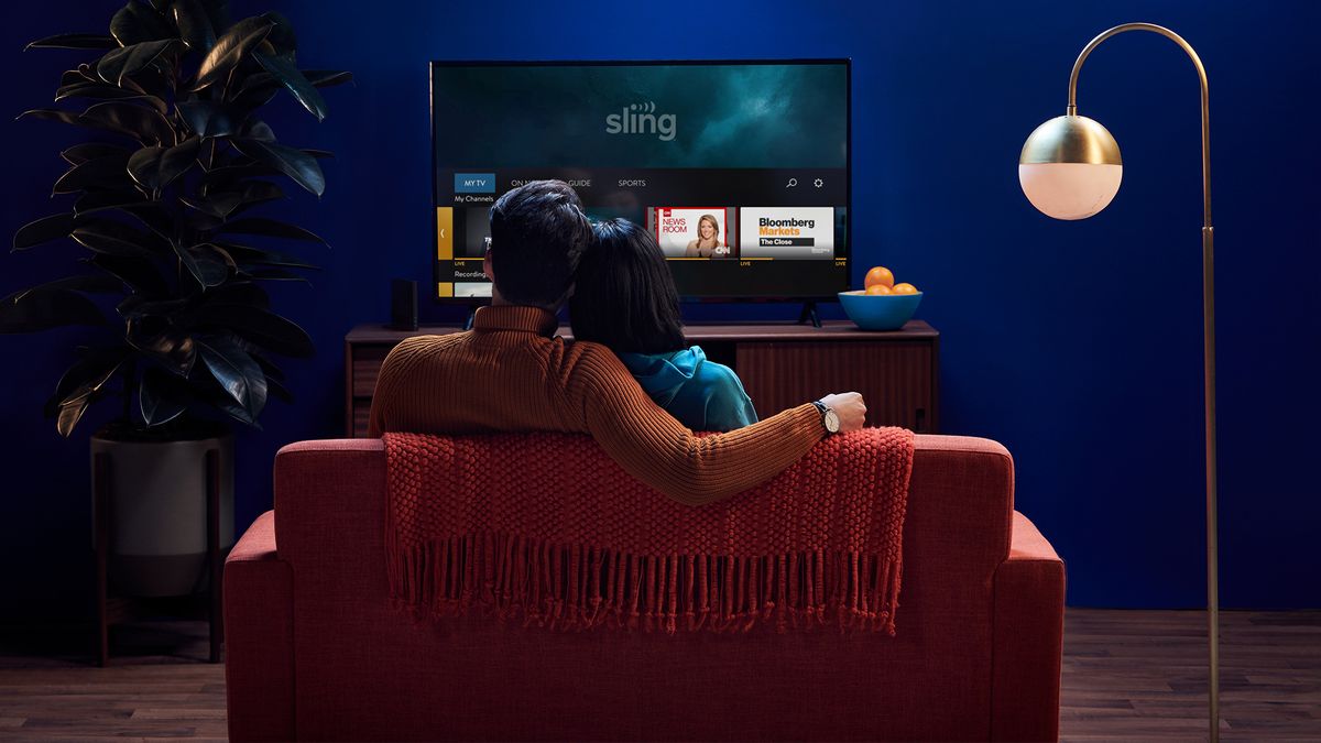 Sling TV channels in the living room