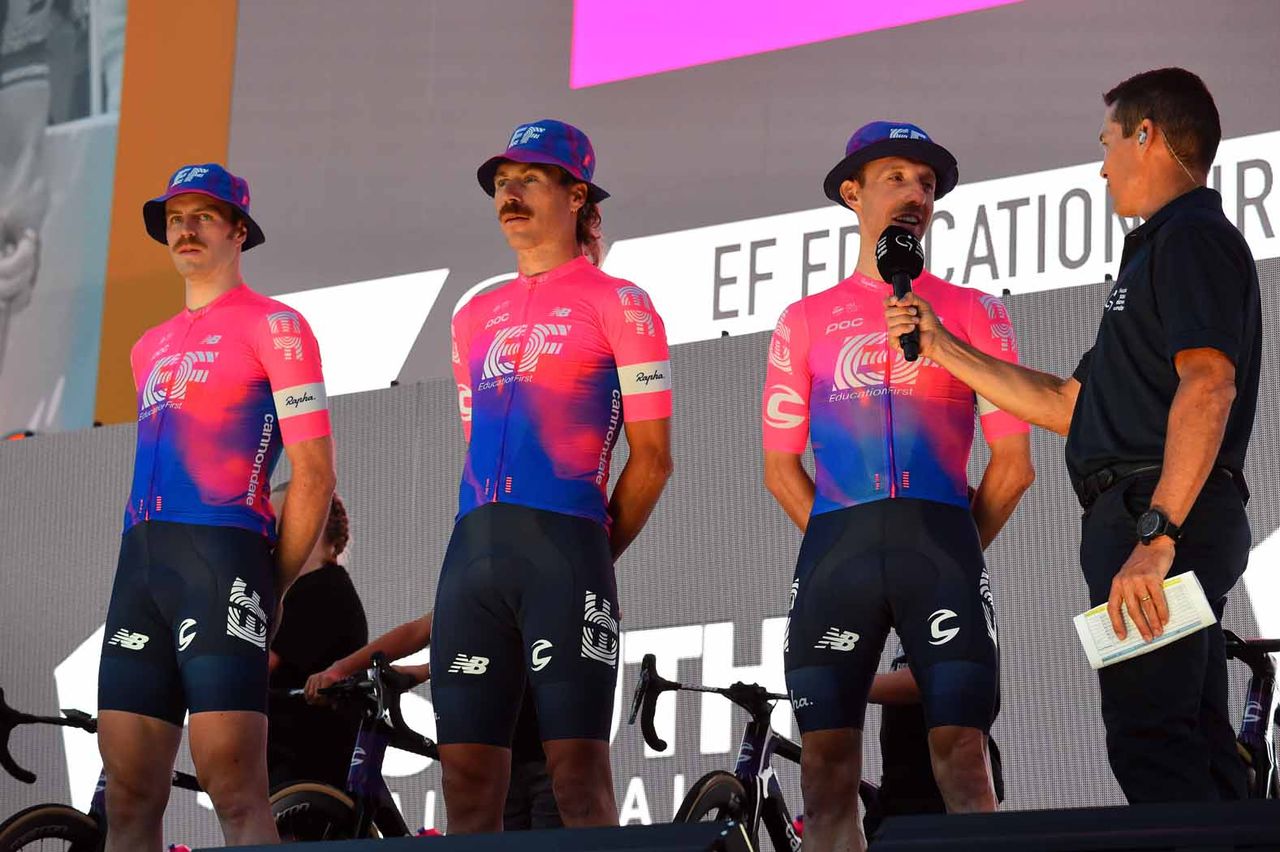 EF-Drapac at the 2019 Tour Down Under team presentation.