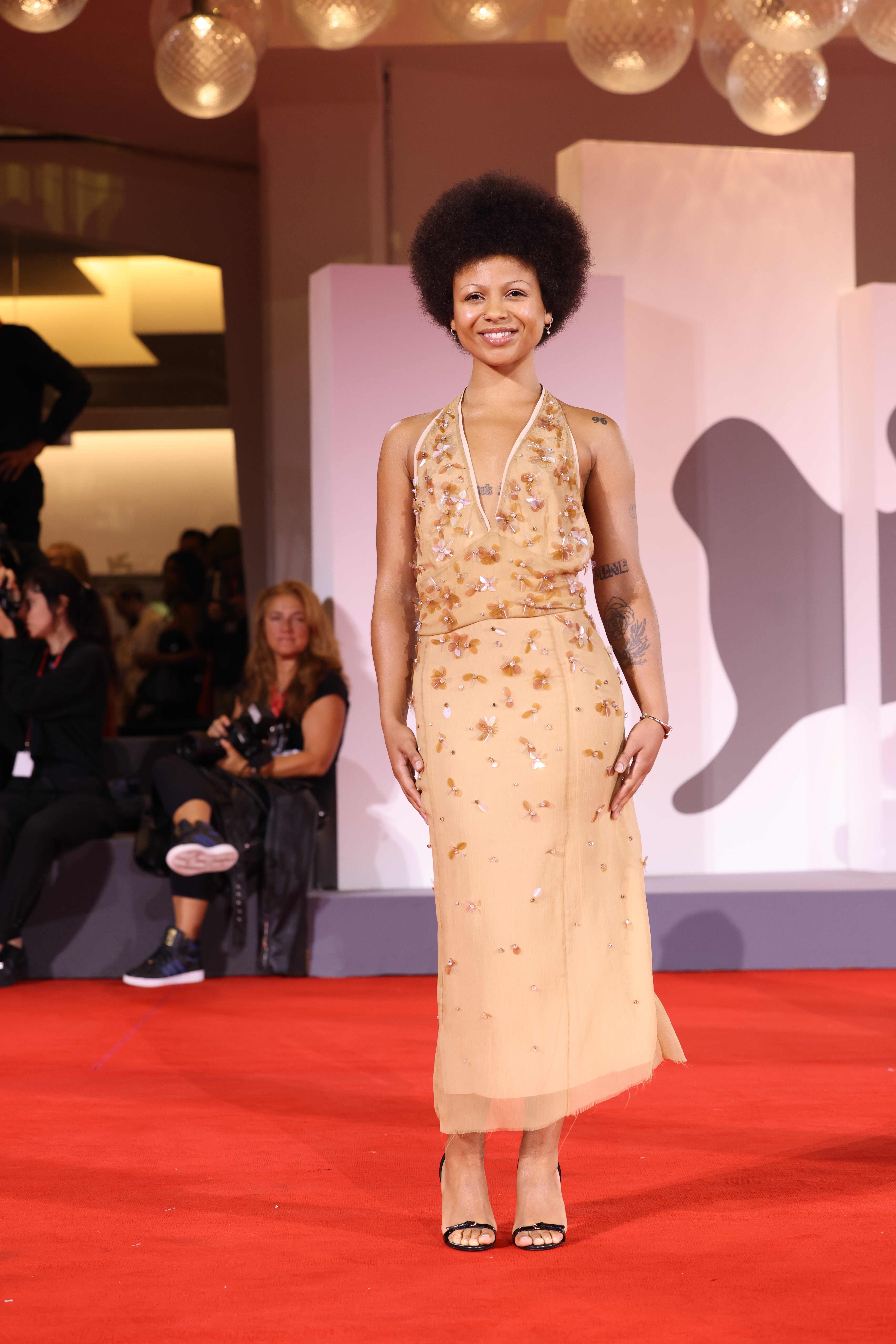 celebrities on the red carpet at venice film festival