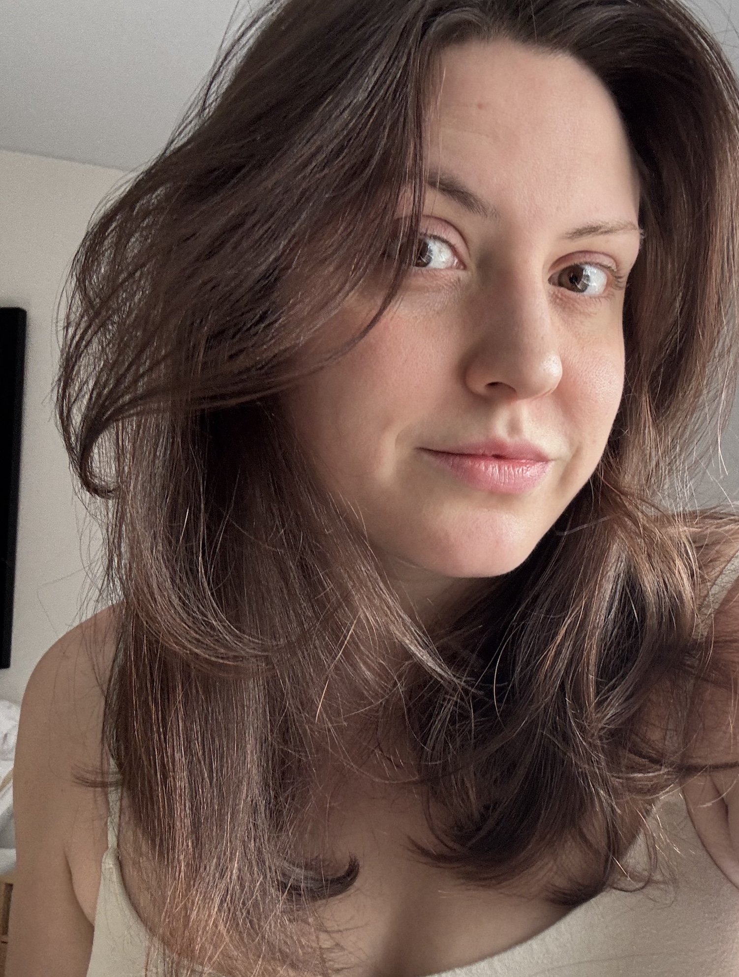 Sophia Vilensky after using Goldie Locks dry shampoo.