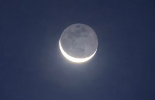 Earthshine on the Crescent Moon